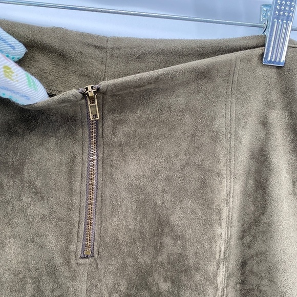 Potters Pot Skirt Women's Size Medium Olive Green Rear Zipper Formal Office - Picture 7 of 14